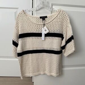 New with tags - Sanctuary Cream and Black Striped Knit Top size M